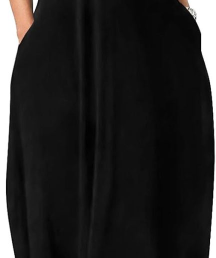 Women's Maxi Dresses Summer Spaghetti Strap Dress with Pockets